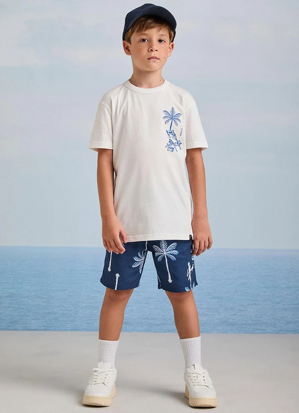 Youccie - Bermuda Marinho com Coqueiros Marinho 3