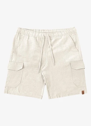 Rovitex - Bermuda Masculina Cargo com Elástico Shift Bege - ROVITEX