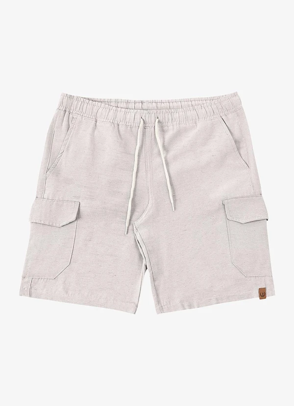 Rovitex - Bermuda Masculina Cargo com Elástico Shift Cinza