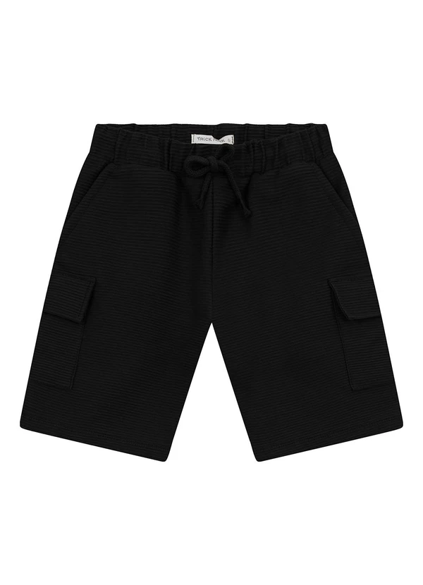 Trick Nick - Bermuda Masculina em Gorgurinho Preto