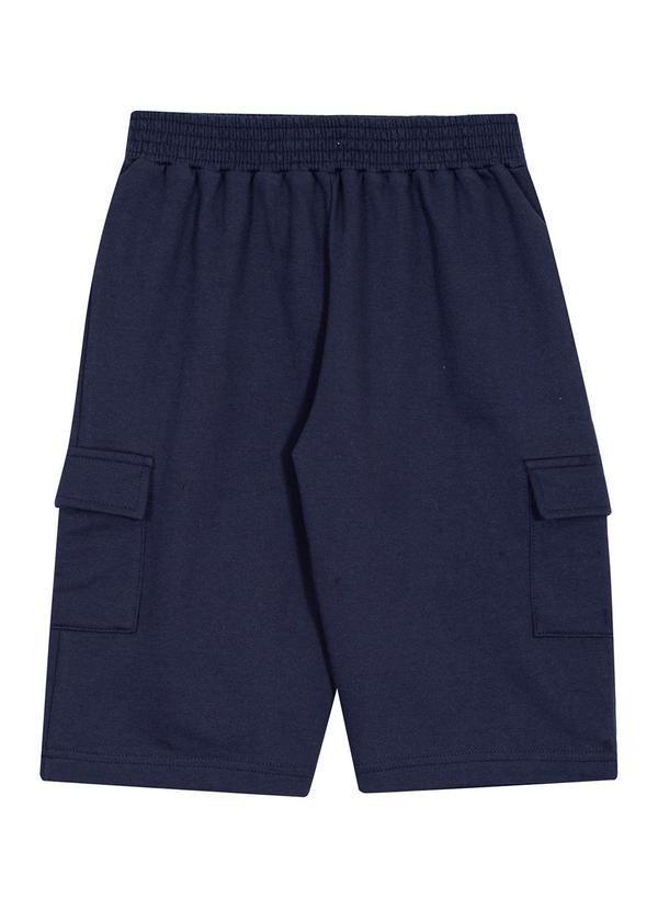 Randa Mundu - Bermuda Masculina Moletom Azul