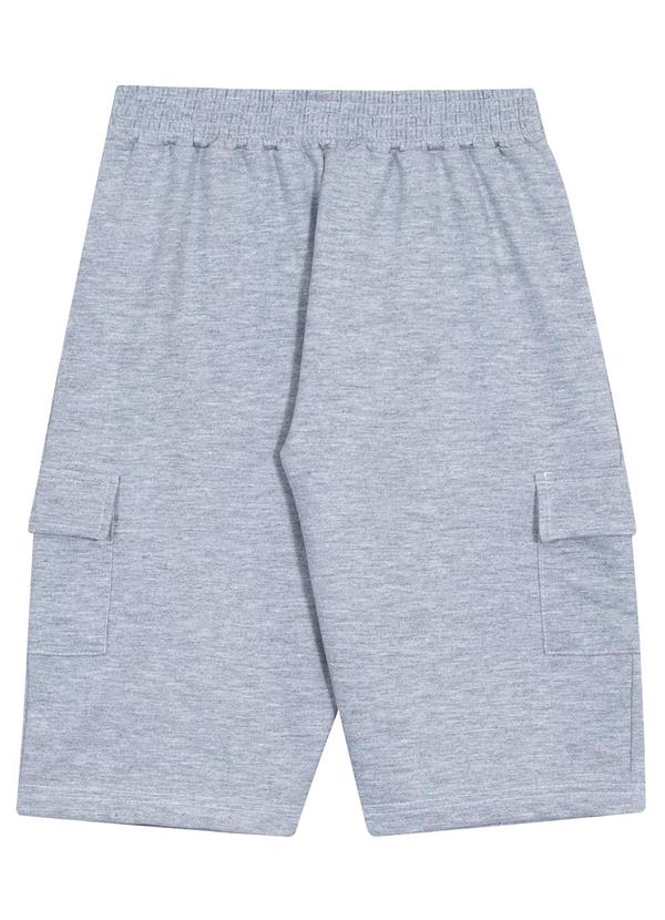 Randa Mundu - Bermuda Masculina Moletom Cinza