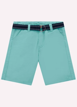 Bermuda Menino em Bari Linho Milon (Verde) - MILON