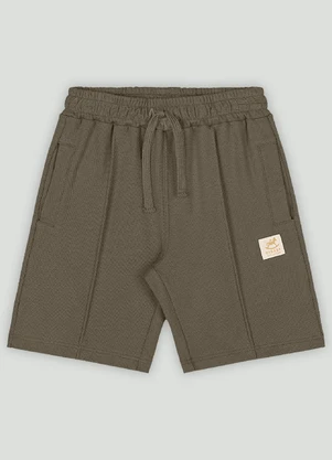 Bermuda Menino em Malha Alfaiataria Up Baby Verde - UP BABY