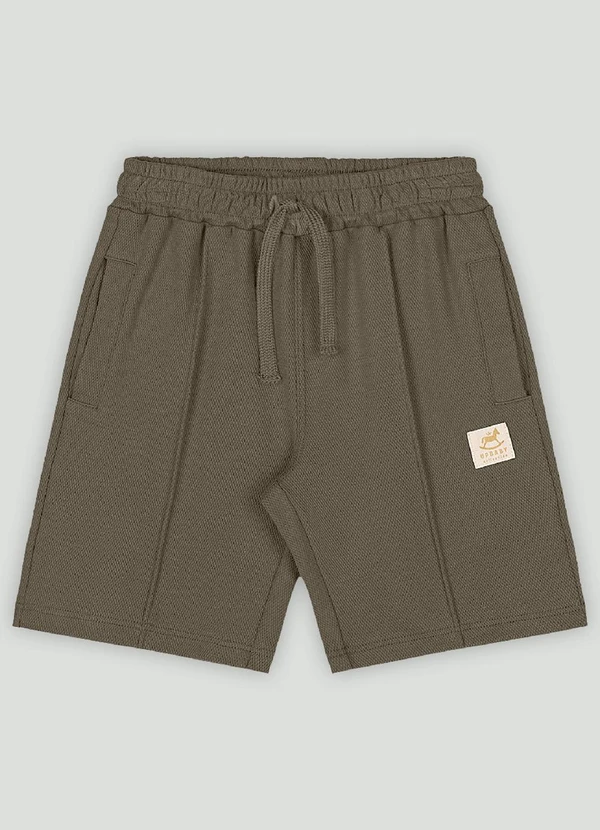 Up Baby - Bermuda Menino em Malha Alfaiataria Up Baby Verde