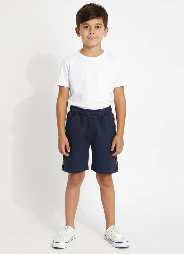 Multimarcas - Bermuda Menino em Malha Azul 3