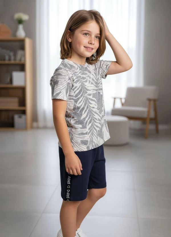 Multimarcas - Bermuda Menino em Malha Azul 4