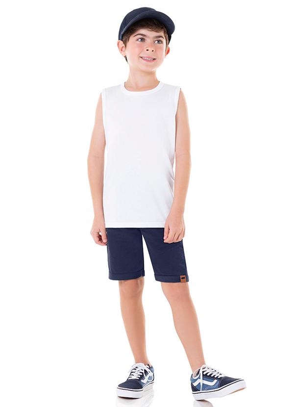 Marlan - Bermuda Menino em Moletinho Azul 2