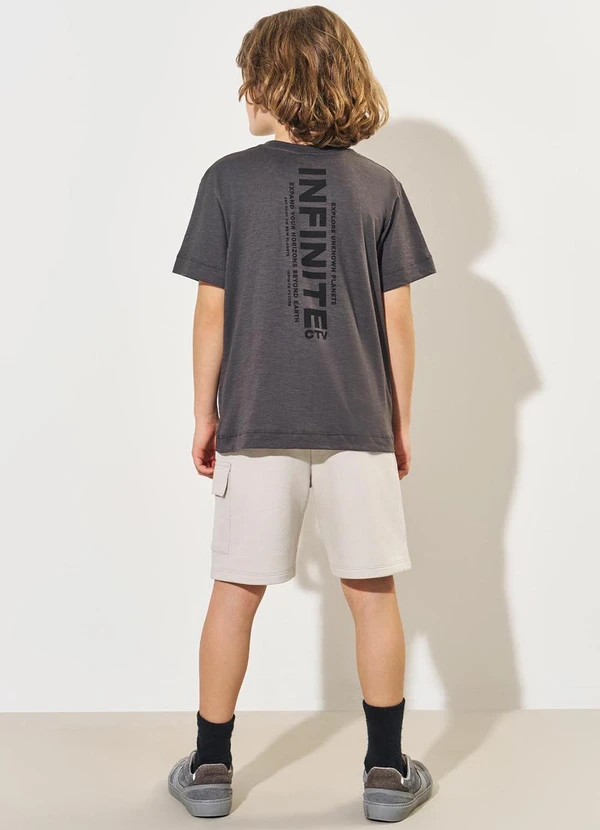 Catavento - Bermuda Menino em Moletom Cinza 4