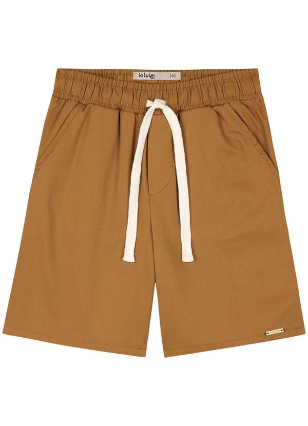 Ioluig - Bermuda Menino em Sarja com Elastano Amarelo