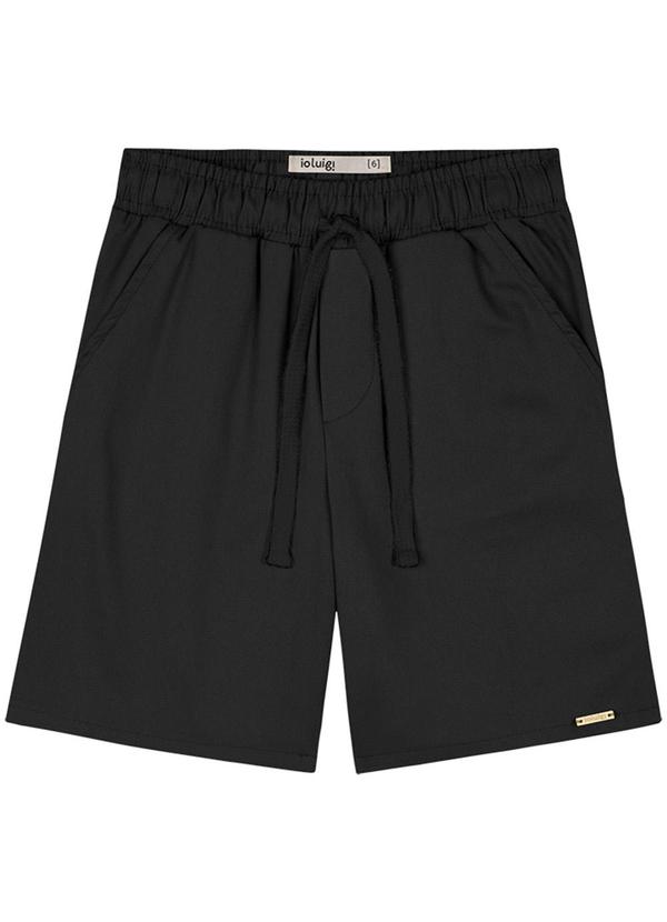 Ioluig - Bermuda Menino em Sarja com Elastano Preto 3