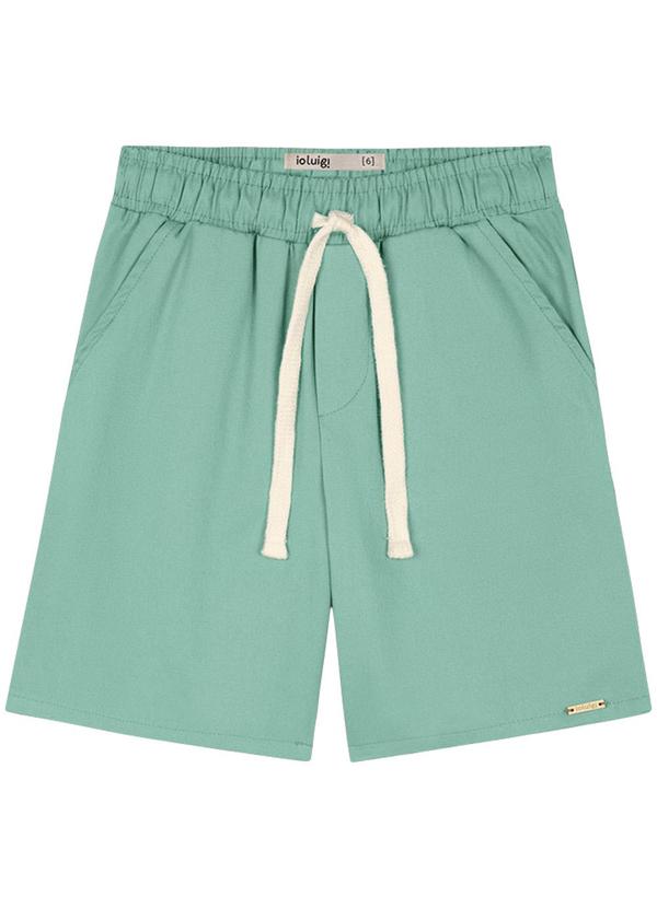 Ioluig - Bermuda Menino em Sarja com Elastano Verde