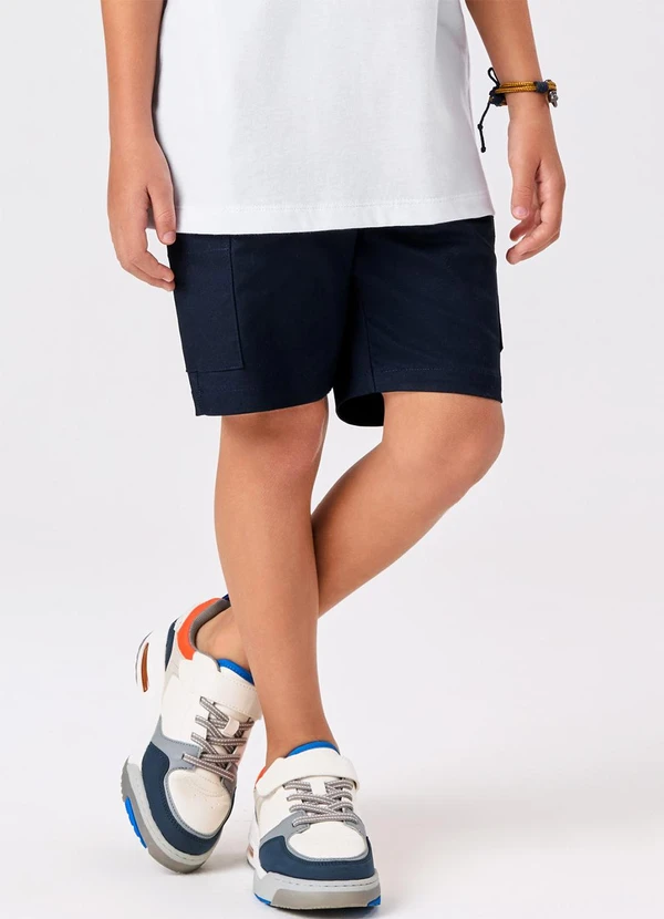 Trick Nick - Bermuda Menino Linho Azul