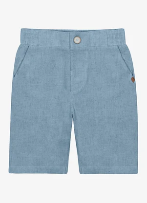 Trick Nick - Bermuda Menino Linho Strong Azul - TRICK NICK