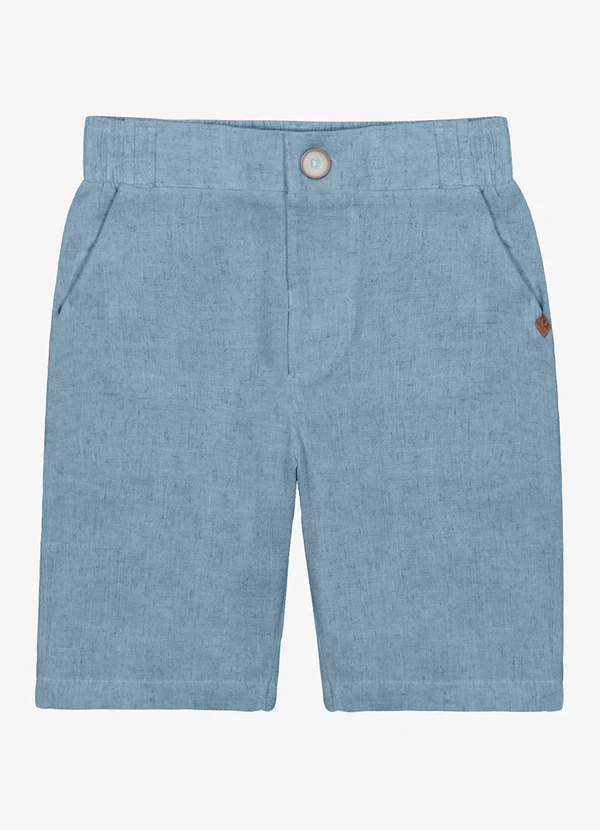 Trick Nick - Bermuda Menino Linho Strong Azul