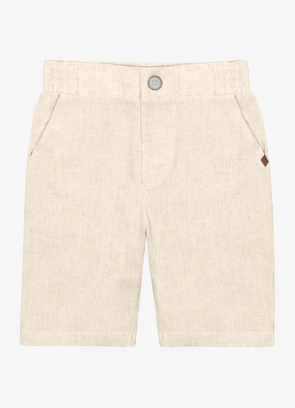 Trick Nick - Bermuda Menino Linho Strong Bege 4