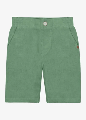 Trick Nick - Bermuda Menino Linho Strong Verde - TRICK NICK