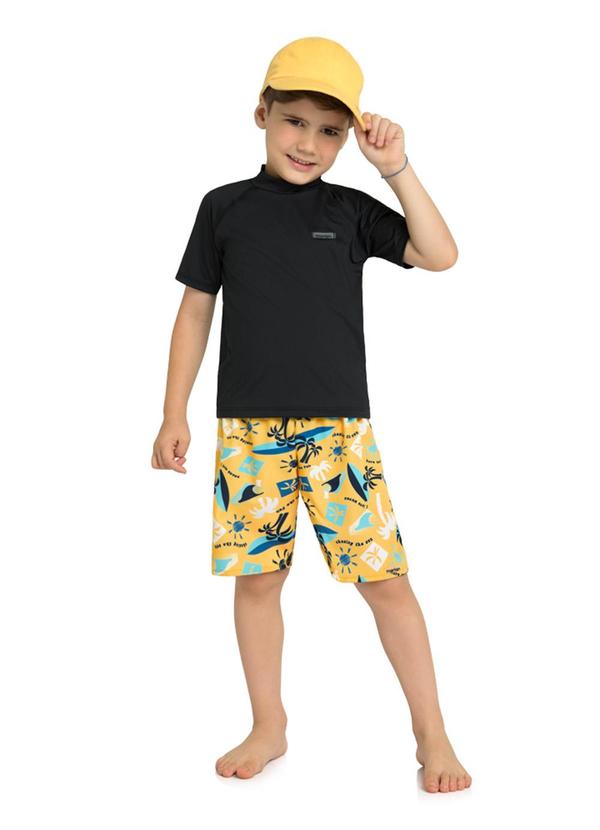 Marlan - Bermuda Menino Microfibra Little Fruits Amarelo 2