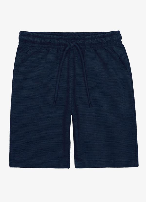 Trick Nick - Bermuda Menino Moletinho Texturizado Azul