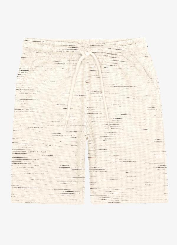 Trick Nick - Bermuda Menino Moletinho Texturizado Bege