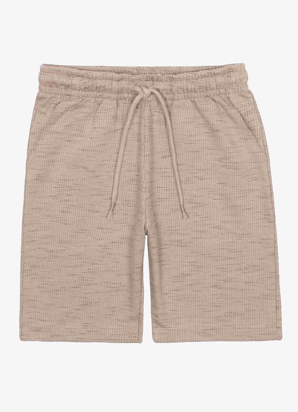 Trick Nick - Bermuda Menino Moletinho Texturizado Marrom 1