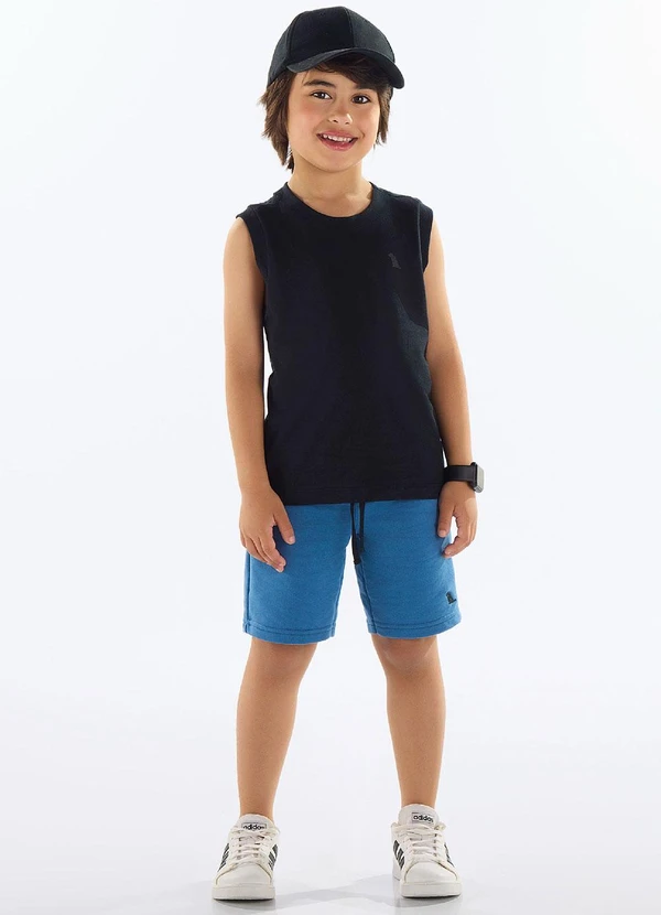 Quimby - Bermuda Menino Moletom Azul 2