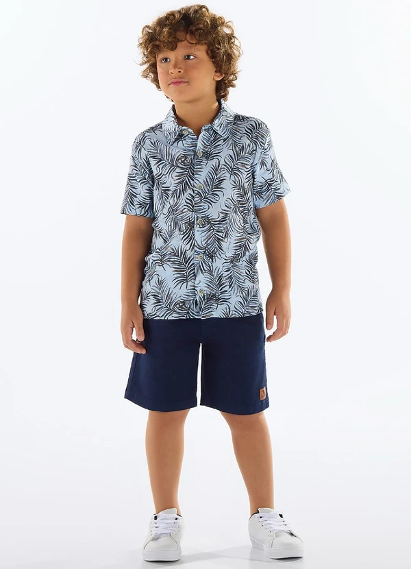 Quimby - Bermuda Menino Sarja Azul 2