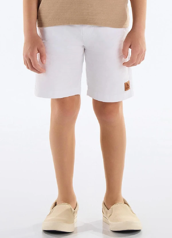 Quimby - Bermuda Menino Sarja Branco