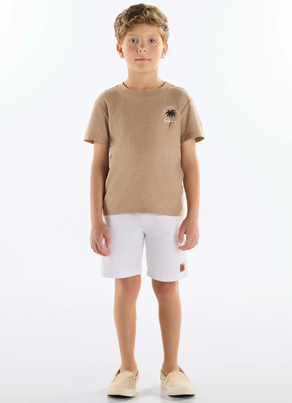 Quimby - Bermuda Menino Sarja Branco 3