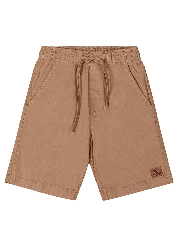 Quimby - Bermuda Menino Sarja Marrom 4