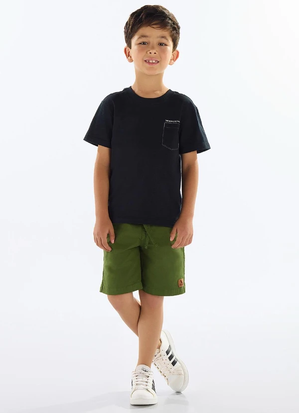 Quimby - Bermuda Menino Sarja Verde 2