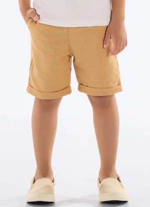 Quimby - Bermuda Menino Viscolinho Marrom - QUIMBY