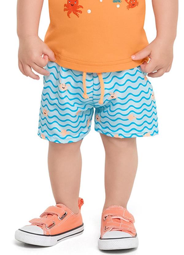 Alenice - Bermuda Meu Amigo Caranguejo Menino Azul