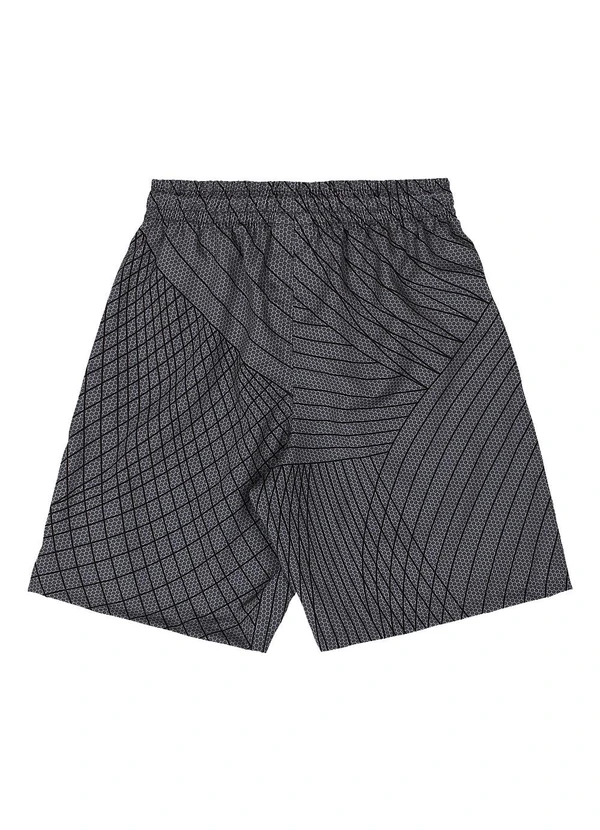 Quimby - Bermuda Microfibra Estampado Cinza 2