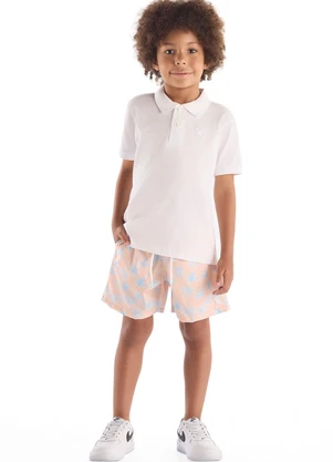 Quimby - Bermuda Microfibra Tropical Laranja - QUIMBY
