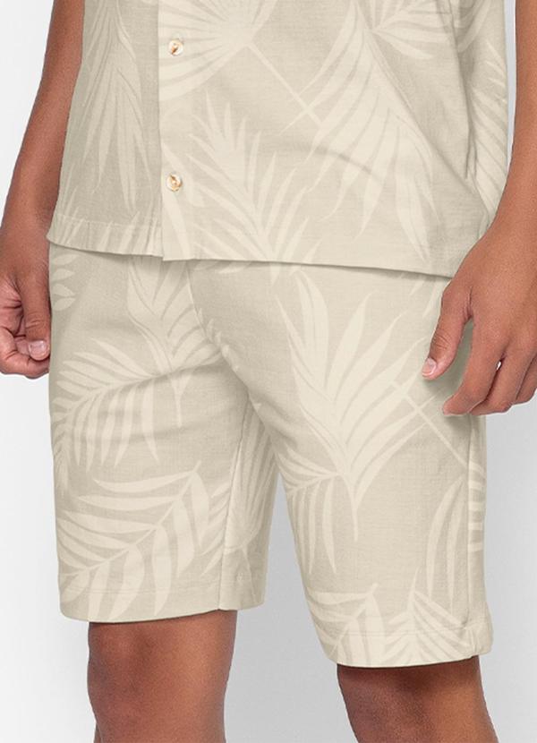 Minty - Bermuda Molecotton Masculina Bege