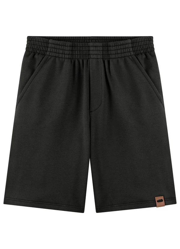 Marlan - Bermuda Moletinho com Bolso Preto