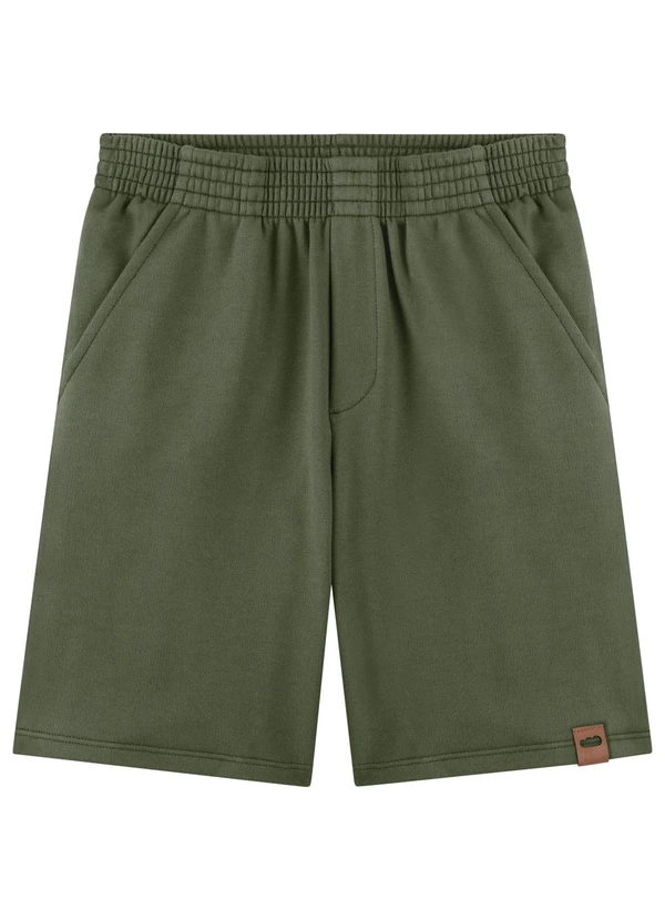 Marlan - Bermuda Moletinho com Bolso Verde