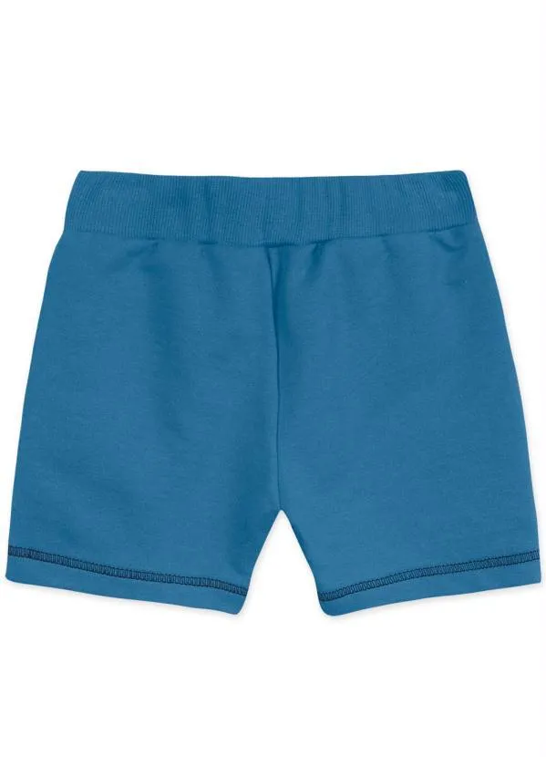 Tigor T Tigre - Bermuda Moletom Bebê Azul 2