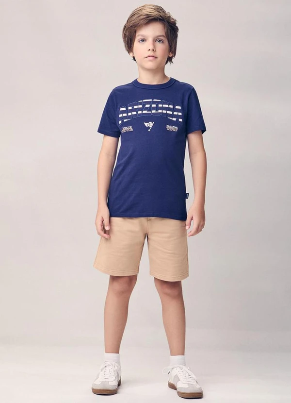 Youccie - Bermuda Moletom com Bolsos Bege 3