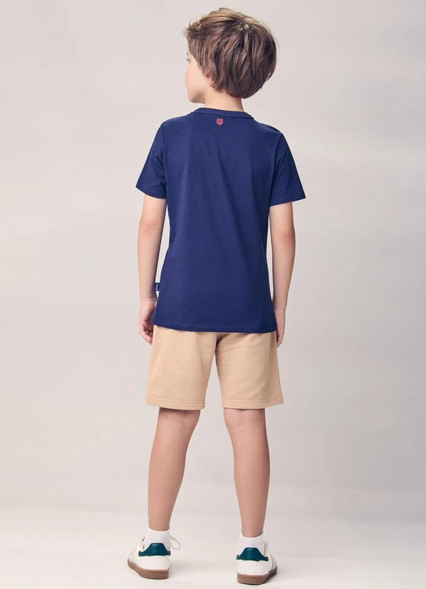 Youccie - Bermuda Moletom com Bolsos Bege 4