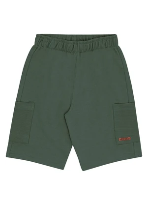 Pulla Bulla - Bermuda Moletom e Malha Relevo Verde - PULLA BULLA