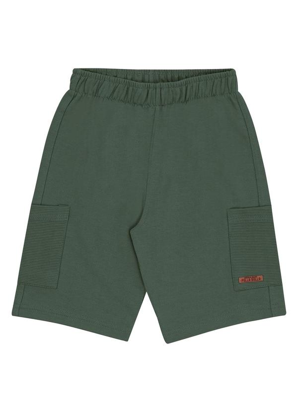 Pulla Bulla - Bermuda Moletom e Malha Relevo Verde