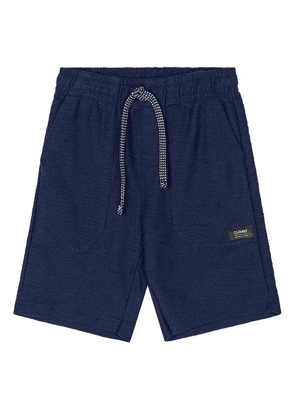 Quimby - Bermuda Moletom Flamê Menino Azul