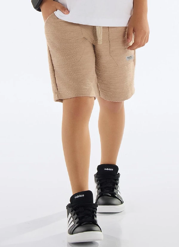 Quimby - Bermuda Moletom Flamê Menino Marrom