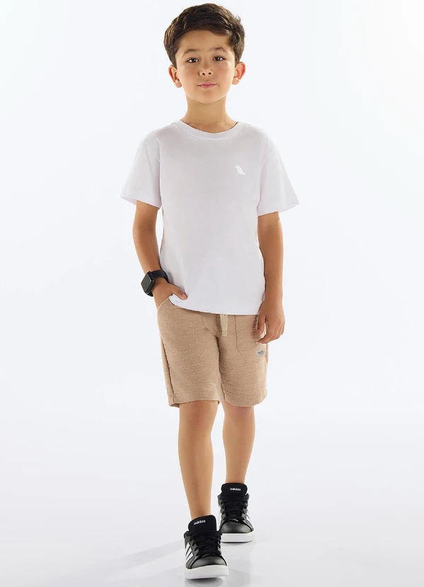 Quimby - Bermuda Moletom Flamê Menino Marrom 2