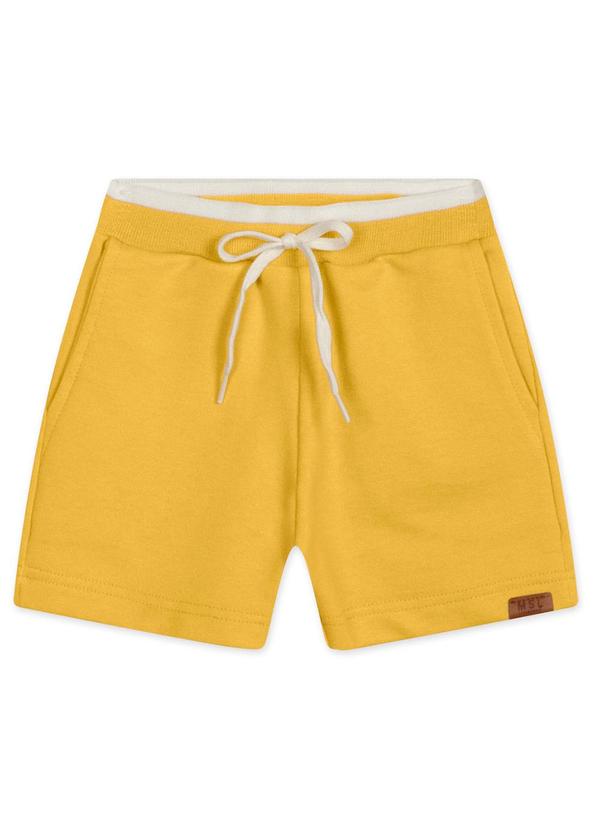 Marisol - Bermuda Moletom Infantil Masculina Amarelo