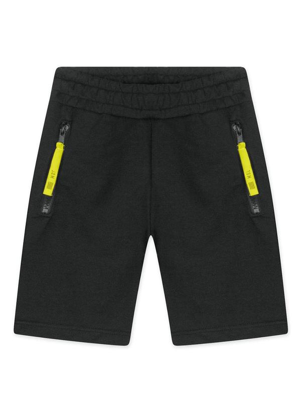 Marisol - Bermuda Moletom Infantil Masculina Preto