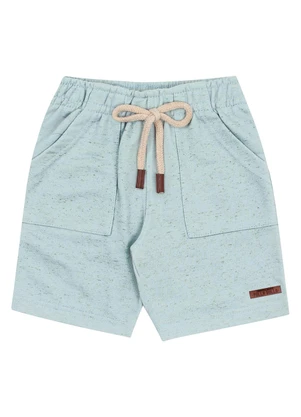 Pulla Bulla - Bermuda Moletom Linho Azul - PULLA BULLA