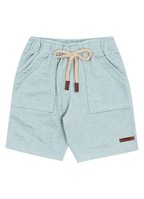 Pulla Bulla - Bermuda Moletom Linho Azul